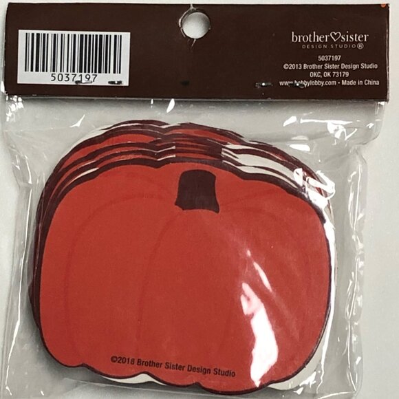 Lot of 4 Thanksgiving Pumpkin Place Cards Fall Party Orange 20ct ea 2.9"x2.2" - Picture 4 of 4